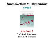 Introduction to Algorithms 6.046J