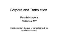 Corpora and Translation