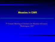 Measles in EMR