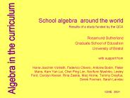 School algebra around the world