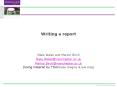 Writing a report PowerPoint PPT Presentation