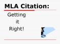 MLA Citation: PowerPoint PPT Presentation