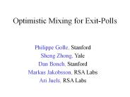 Optimistic Mixing for Exit-Polls