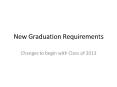 New Graduation Requirements PowerPoint PPT Presentation