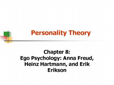 Personality Theory