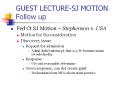 GUEST LECTURESJ MOTION Follow up PowerPoint PPT Presentation