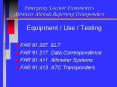 Emergency Locator Transmitters Altimeter/Altitude Reporting/Transponders PowerPoint PPT Presentation