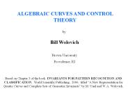 ALGEBRAIC CURVES AND CONTROL THEORY