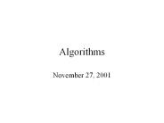 Algorithms PowerPoint PPT Presentation