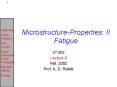 MicrostructureProperties: II Fatigue PowerPoint PPT Presentation