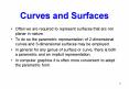 Curves and Surfaces PowerPoint PPT Presentation