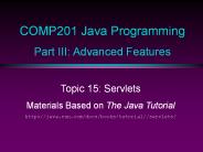 COMP201 Java Programming