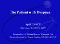 The Patient with Dyspnea PowerPoint PPT Presentation