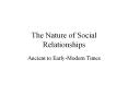 The Nature of Social Relationships PowerPoint PPT Presentation
