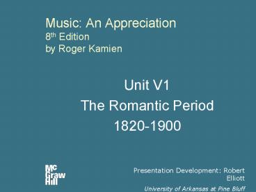 Music: An Appreciation 8th Edition by Roger Kamien