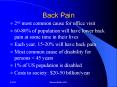Back Pain PowerPoint PPT Presentation