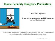 Home Security Burglary Prevention
