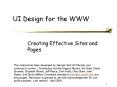 UI Design for the WWW PowerPoint PPT Presentation