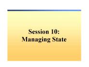 Session 10: Managing State