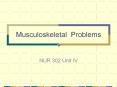Musculoskeletal Problems PowerPoint PPT Presentation
