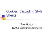 Cookies, Cascading Style Sheets