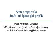 Status report for draft-ietf-ipsec-pki-profile