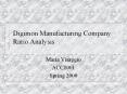 Digimon Manufacturing Company Ratio Analysis PowerPoint PPT Presentation