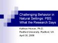 Challenging%20Behavior%20in%20Natural%20Settings:%20PBS:%20What%20the%20Research%20Says PowerPoint PPT Presentation