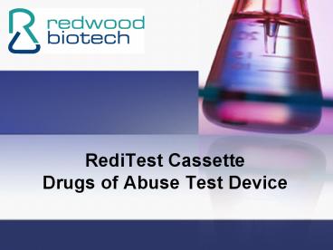 RediTest Cassette Drugs of Abuse Test Device