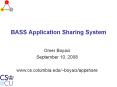 BASS Application Sharing System PowerPoint PPT Presentation