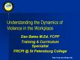 Understanding the Dynamics of Violence in the Workplace PowerPoint PPT Presentation