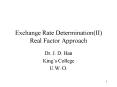 Exchange Rate DeterminationII Real Factor Approach PowerPoint PPT Presentation
