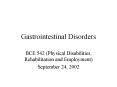 Gastrointestinal Disorders PowerPoint PPT Presentation