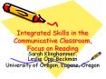 Integrated Skills in the Communicative Classroom, Focus on Reading PowerPoint PPT Presentation