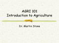 AGRI 101 Introduction to Agriculture PowerPoint PPT Presentation