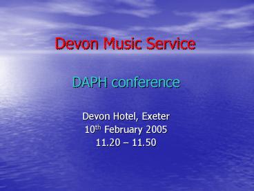 Devon Music Service