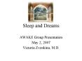 Sleep and Dreams PowerPoint PPT Presentation