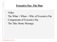 Executive Pay: The Plan