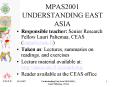 MPAS2001 UNDERSTANDING EAST ASIA PowerPoint PPT Presentation