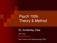 Psych 155b Theory