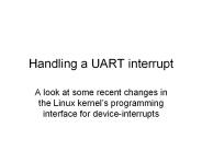 Handling a UART interrupt