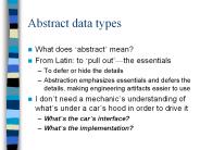 Abstract data types