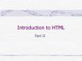 Introduction to HTML PowerPoint PPT Presentation