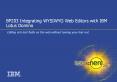 BP203 Integrating WYSIWYG Web Editors with IBM Lotus Domino PowerPoint PPT Presentation