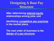 Designing A Base Pay Structure