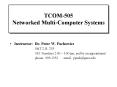 TCOM505 Networked MultiComputer Systems PowerPoint PPT Presentation