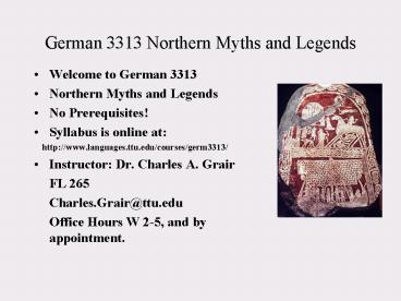 German 3313 Northern Myths and Legends