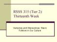RSSS 315 Tier 2: Thirteenth Week PowerPoint PPT Presentation
