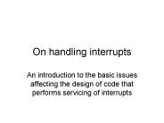 On handling interrupts