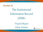 The Institutional Information Record (ISIR)